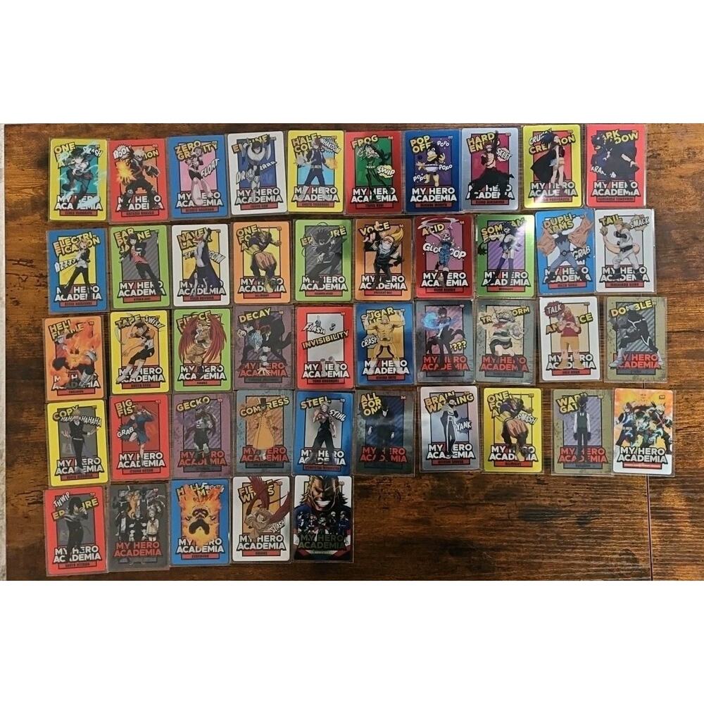 BANDAI My Hero Academia Hero Info Card Collection Complete‎ Set Of 44 Cards